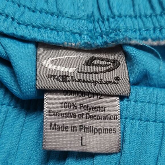 C9 Champion turquoise blue white mesh shorts Sz L - Picture 4 of 4